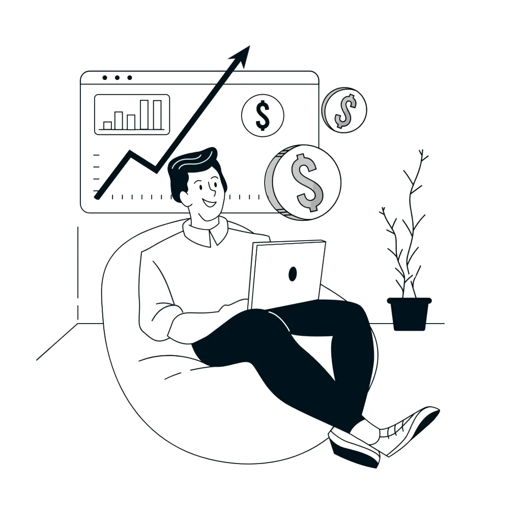 Revenue Growth Illustration – Financial Performance Concept